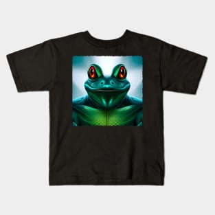 Froggy Animal Spirit (18) - Trippy Psychedelic Frog Kids T-Shirt